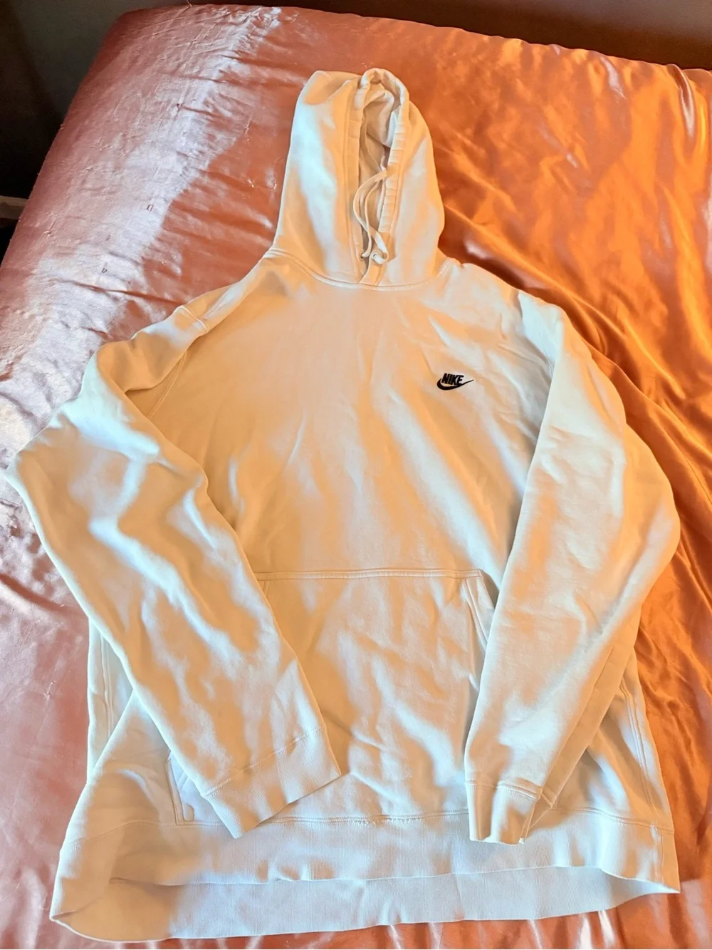 Nike White Hoodie with Black Logo
